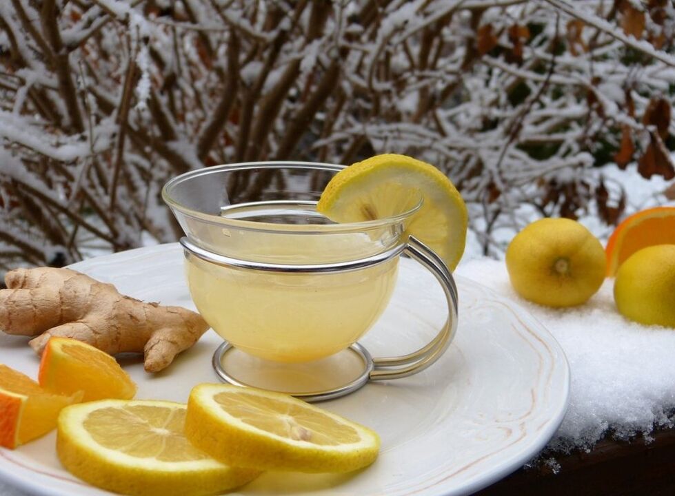 Thé au citron à base de gingembre pour la puissance